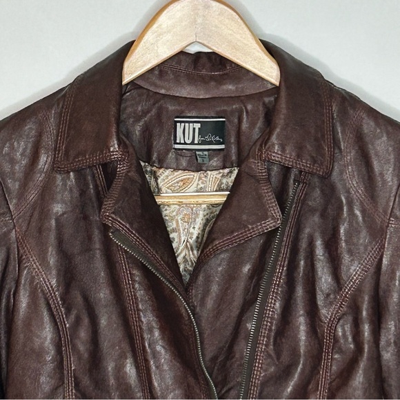 Kut From The Kloth Vegan Leather Moto Jacket Small - Picture 6 of 16